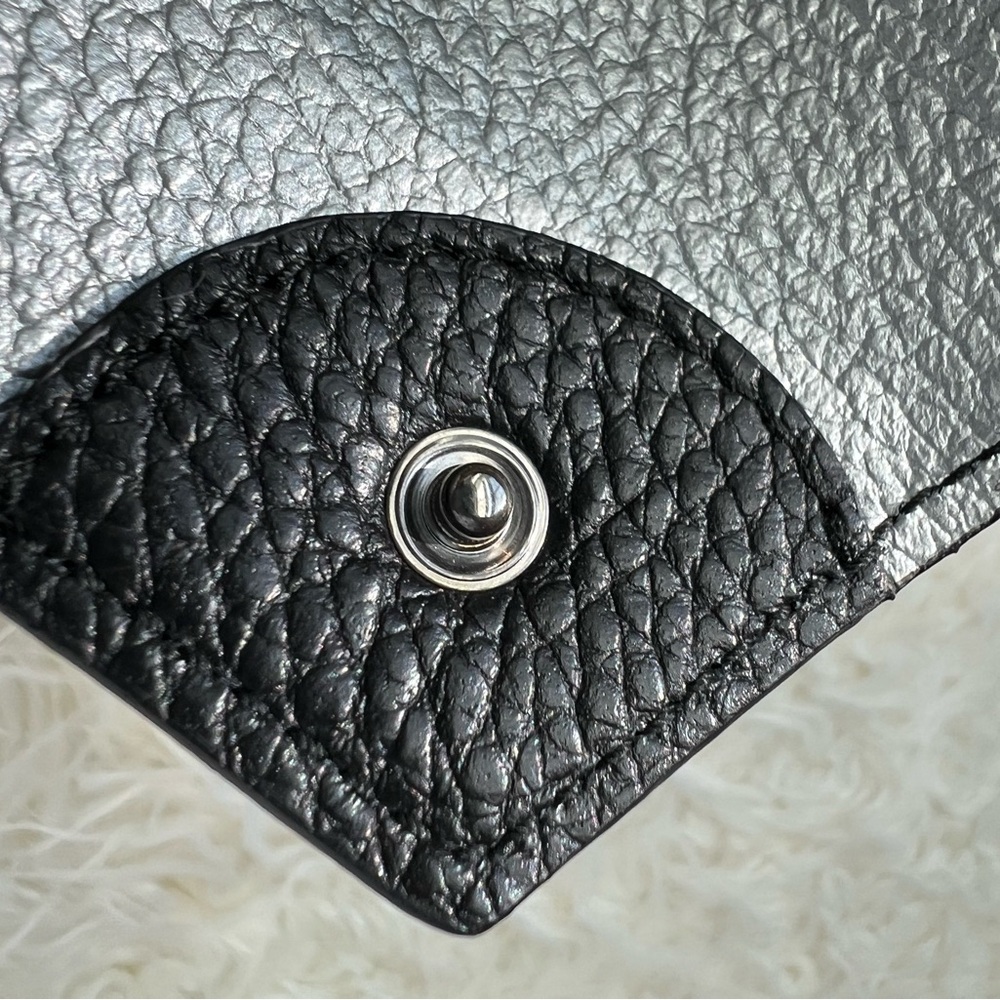 Authentic Furla Black Leather Envelope Clutch with chain - Picture 6 of 9